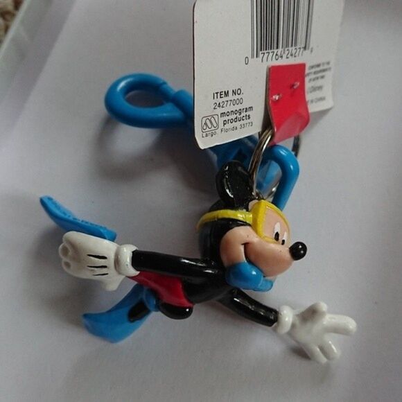 New vintage Mickey mouse snorkeling mask keychain with clip - Picture 2 of 8